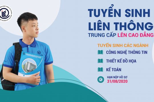 Thông báo về việc tuyển sinh hệ liên thông từ Trung cấp chuyên nghiệp, Trung cấp nghề lên Cao đẳng năm 2020