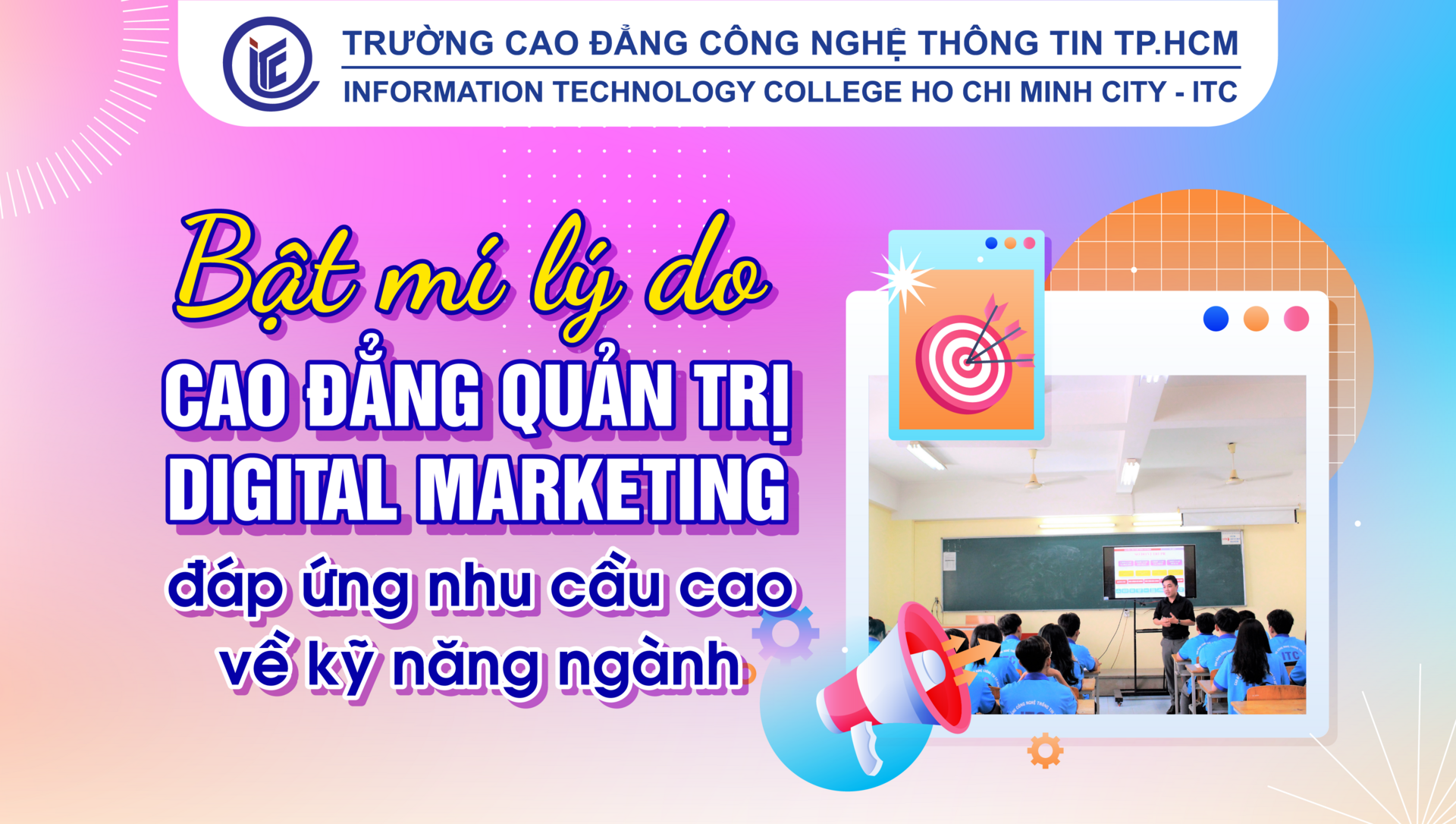 Bật mí lý do Cao đẳng Quản trị Digital Marketing đáp ứng nhu cầu cao về kỹ năng ngành