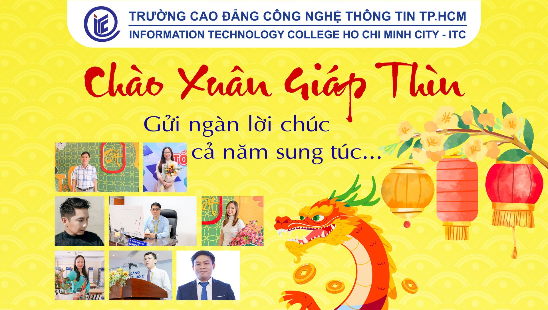 Chào Xuân Giáp Thìn, gửi ngàn lời chúc cả năm sung túc cùng Thầy Cô ITC