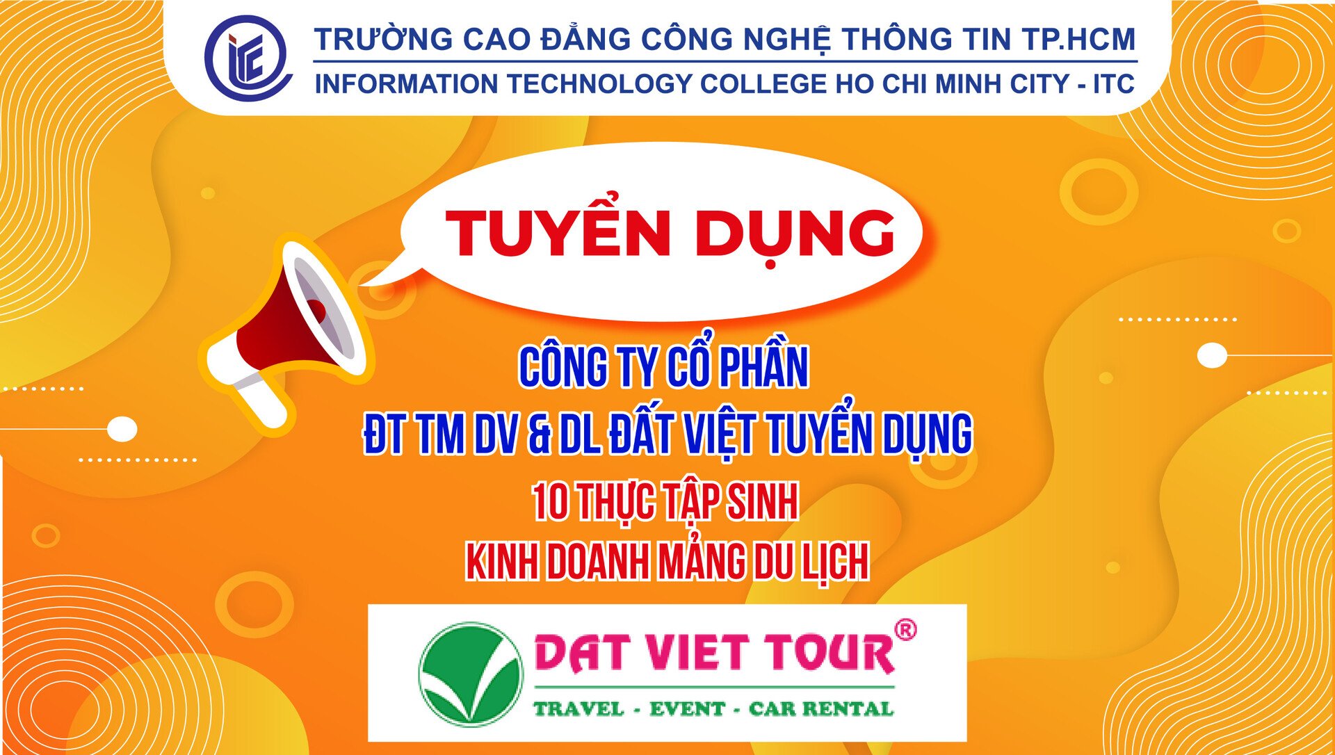 Công ty Cổ phần ĐT TM DV & DL ĐẤT VIỆT tuyển dụng 10 thực tập sinh Kinh doanh