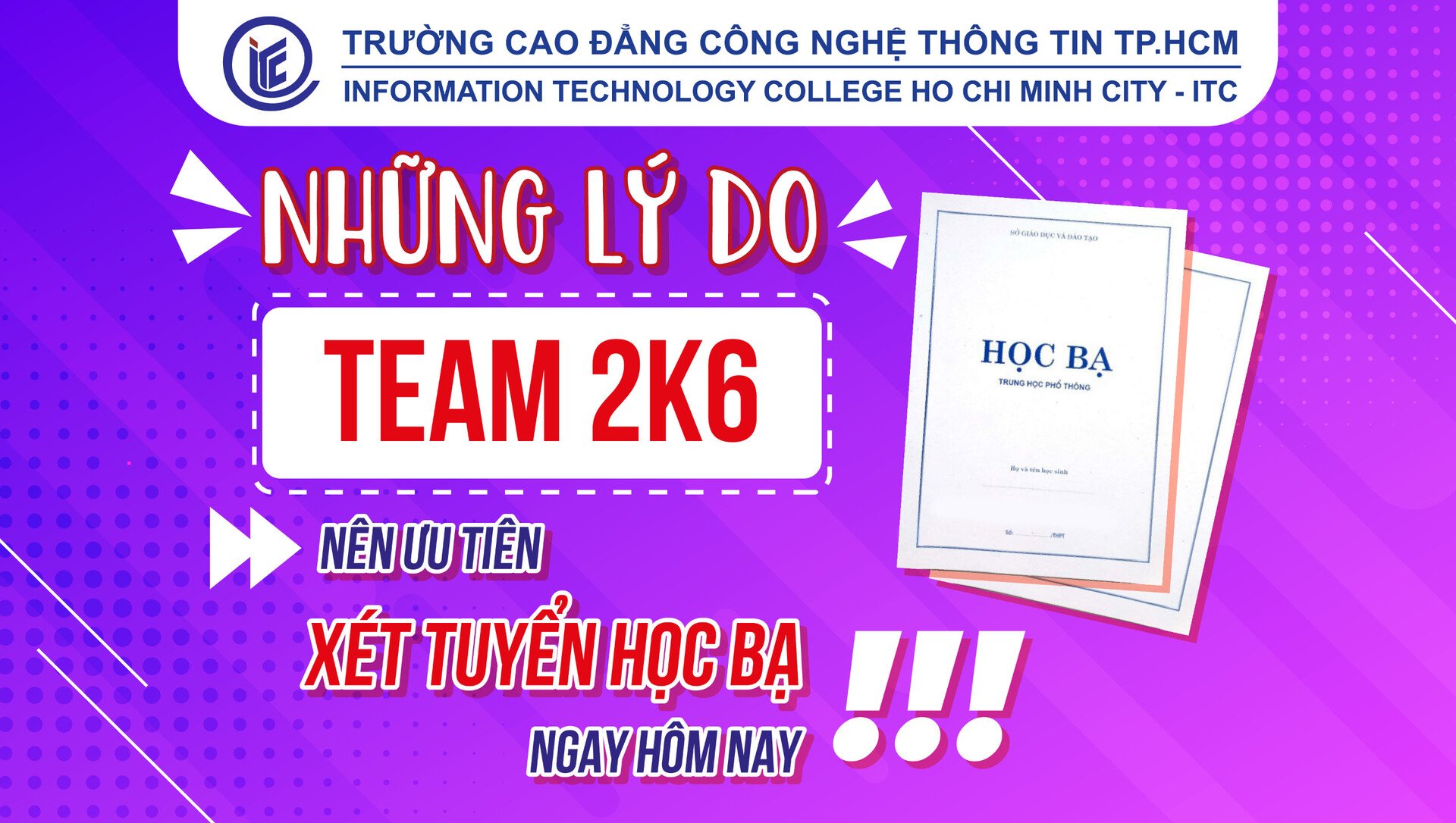 Lý do team 2k6 nên ưu tiên xét tuyển học bạ ngay hôm nay