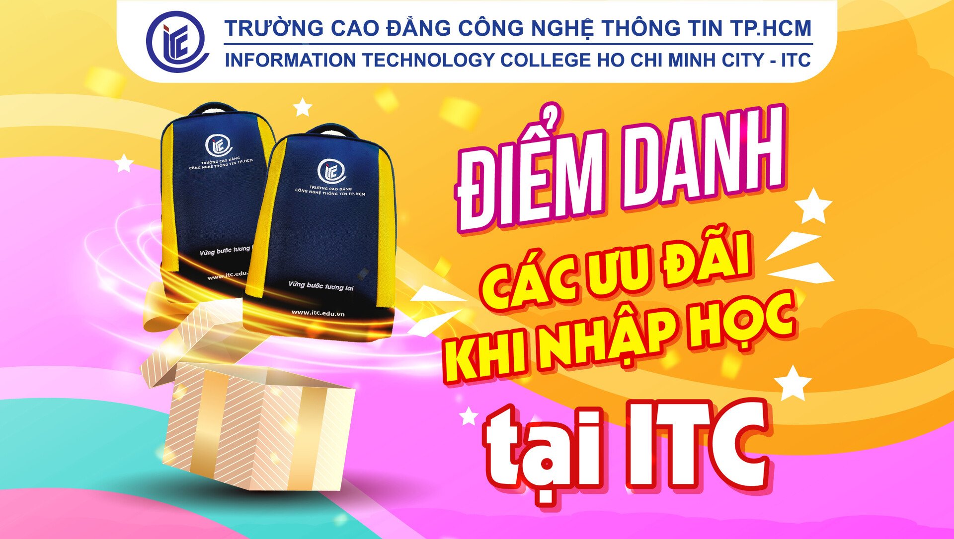 Điểm danh các ưu đãi khi nhập học Trường Cao đẳng Công nghệ thông tin TP.HCM (ITC)