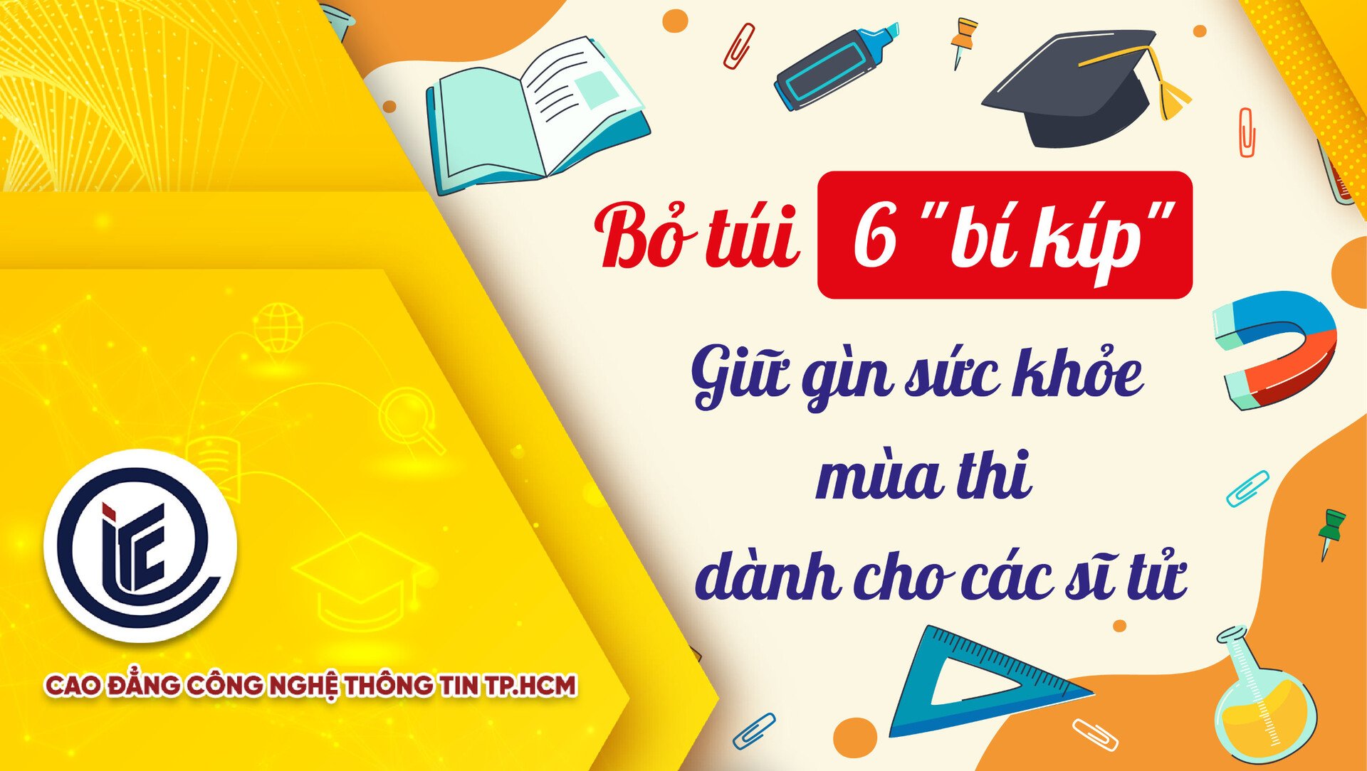 Bỏ túi 6 "bí kíp" giữ gìn sức khỏe mùa thi dành cho team 2k6