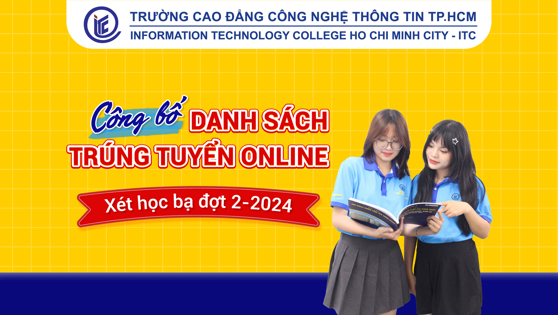 Công bố danh sách Trúng tuyển online - Xét học bạ đợt 2 năm 2024