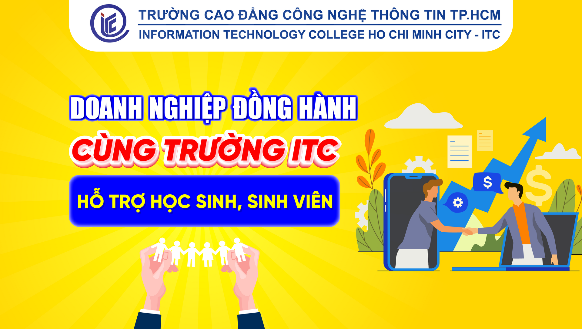 Doanh nghiệp đồng hành cùng trường ITC hỗ trợ học sinh, sinh viên