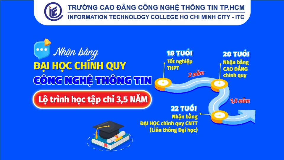 Nhận bằng Đại học chính quy ngành Công nghệ thông tin - Lộ trình học tập chỉ 3,5 năm