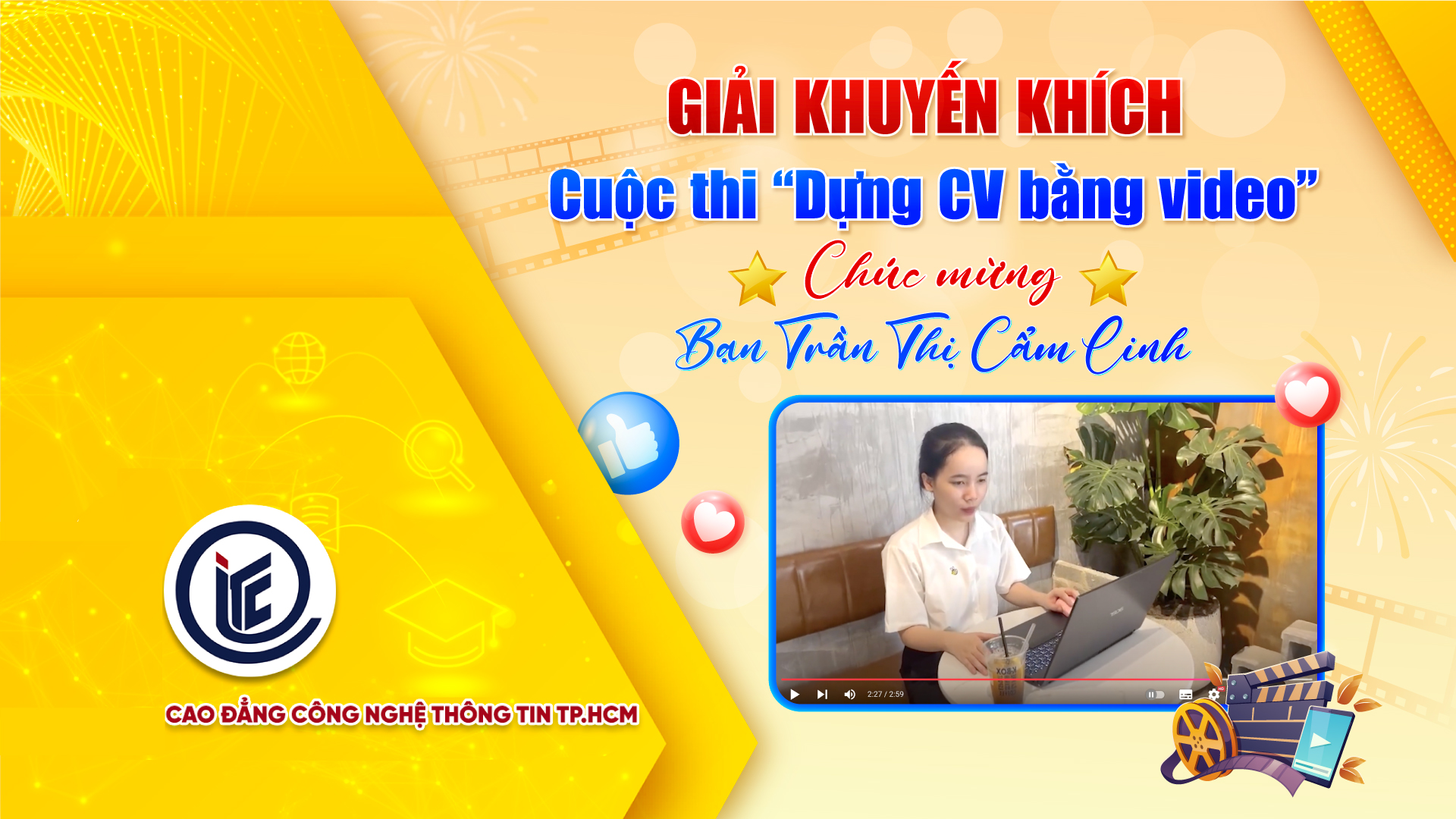 Cuộc thi dựng CV bằng video - Trần Thị Cẩm Linh - QT Digital Marketing - Giải Khuyến khích