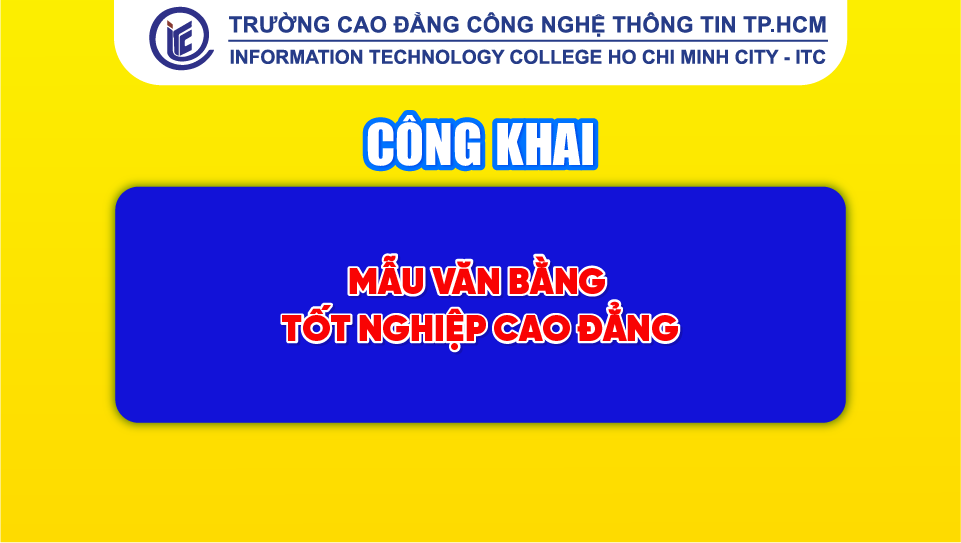 Công khai mẫu văn bằng tốt nghiệp Cao đẳng