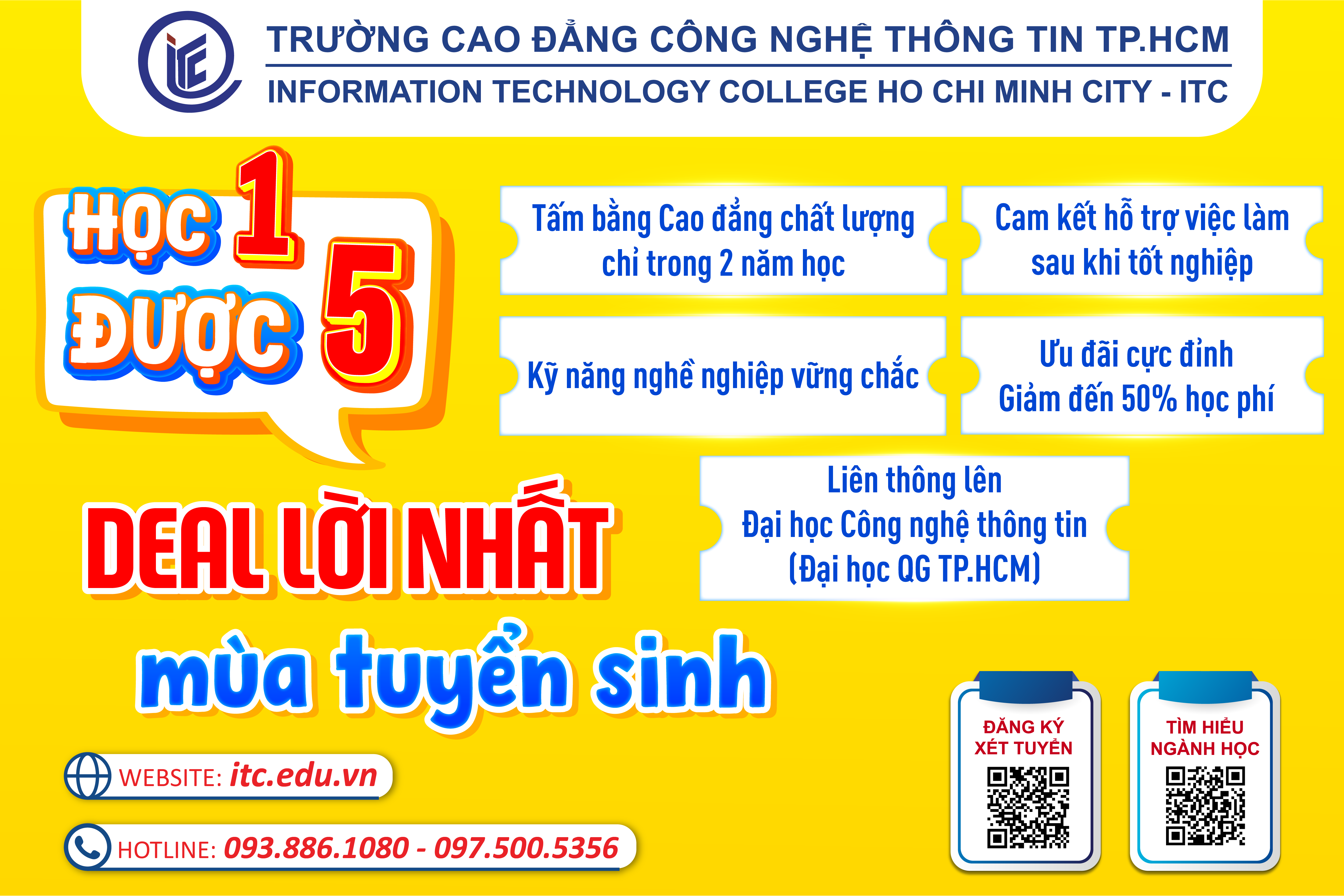 Học 1 được 5 tại ITC – Deal lời nhất mùa tuyển sinh 2025