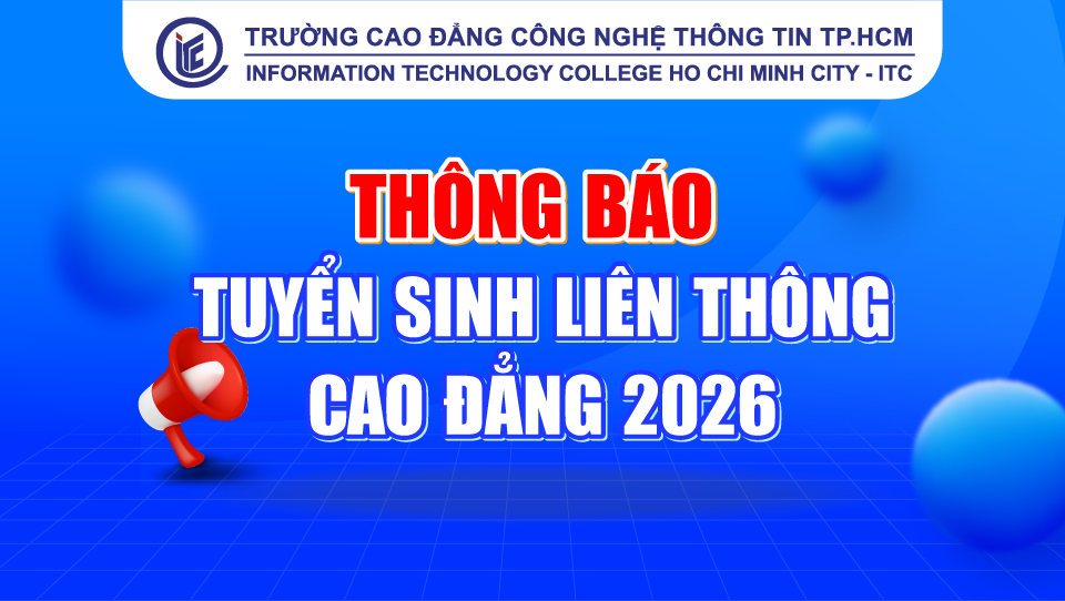 Thông báo Tuyển sinh hệ liên thông từ Trung cấp lên Cao đẳng năm 2026