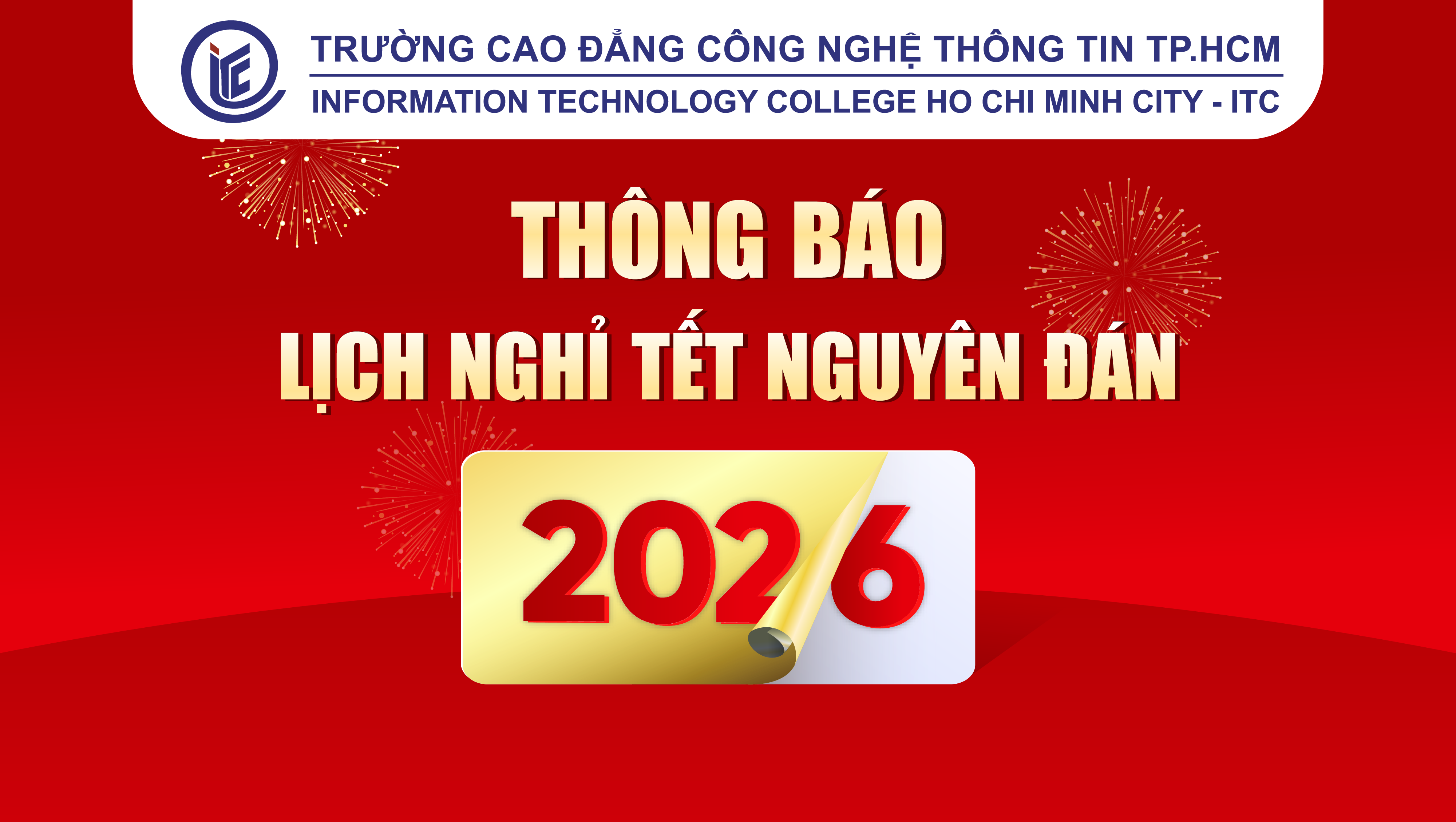 Thông báo lịch nghỉ Tết Nguyên Đán năm 2026