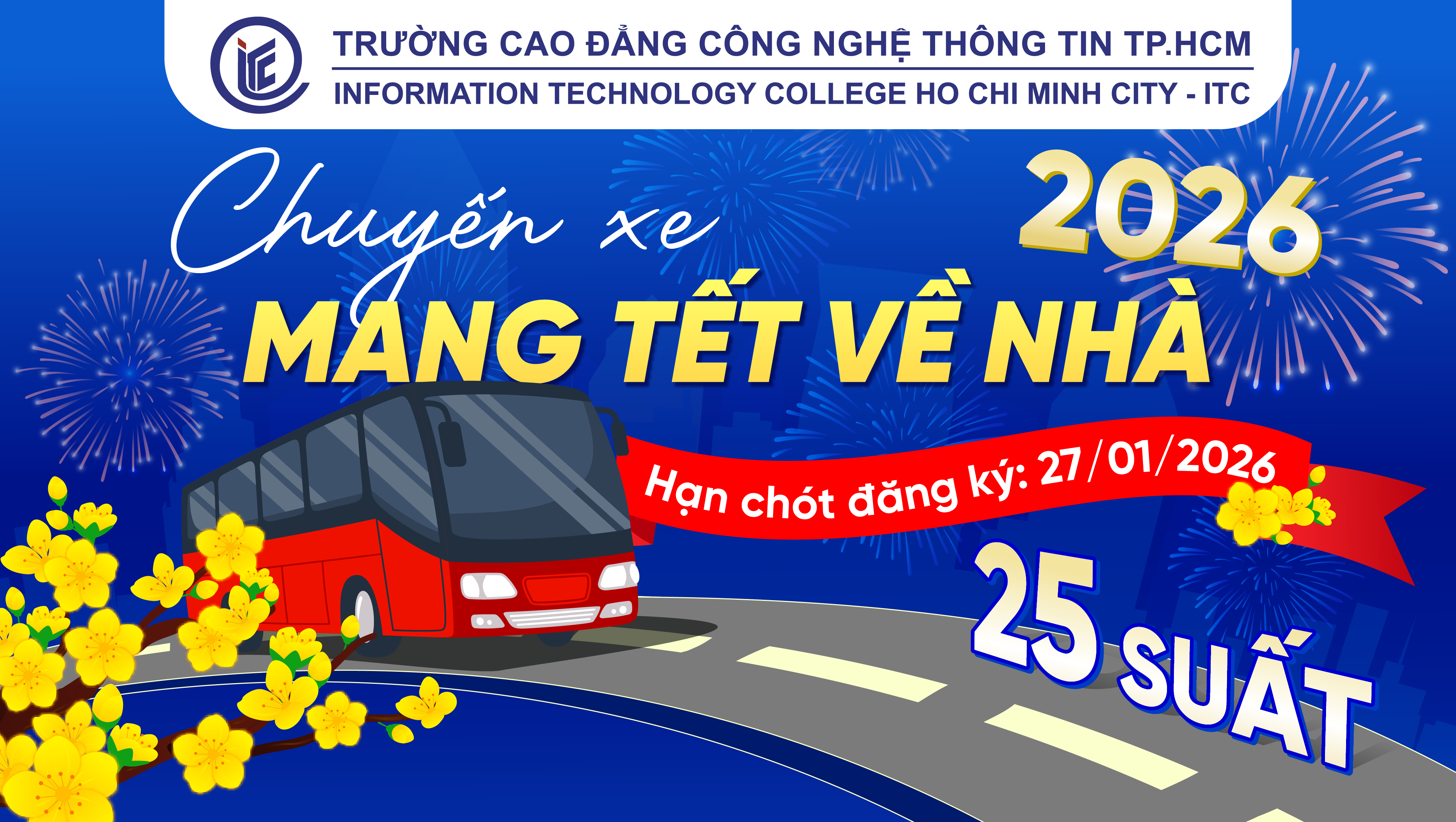 Thông báo về việc đăng ký chuyến xe mang tết về nhà năm 2026