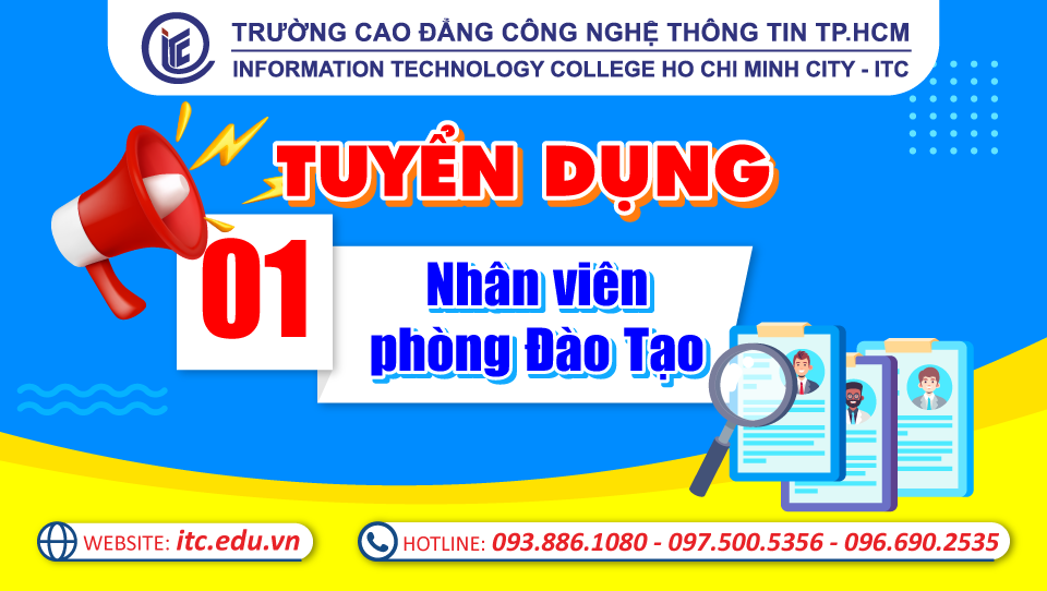 Trường ITC tuyển dụng nhân viên nam phòng Đào tạo