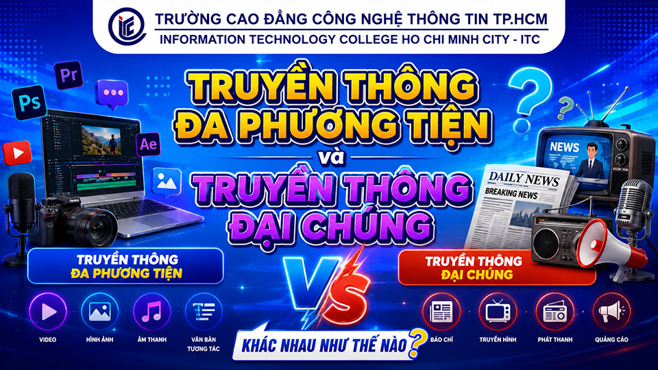 Truyền thông đa phương tiện và Truyền thông đại chúng khác nhau như thế nào?