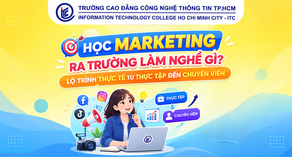Học Marketing ra trường làm nghề gì? Lộ trình thực tế từ thực tập đến chuyên viên