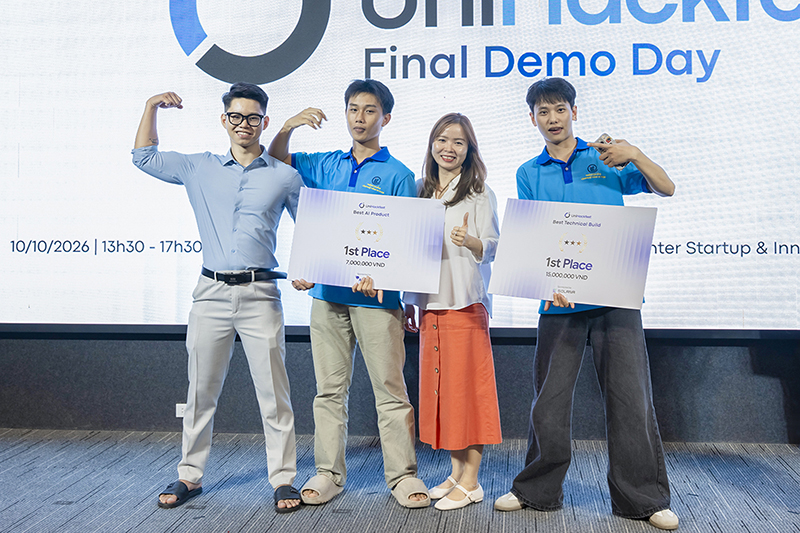 Sinh viên ITC giành cú đúp 2 giải Nhất tại UniHackFest 2026