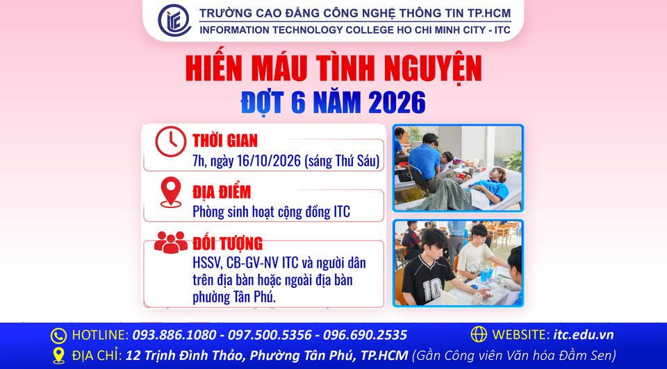 ITC phối hợp tổ chức chương trình hiến máu tình nguyện đợt 6 năm 2026