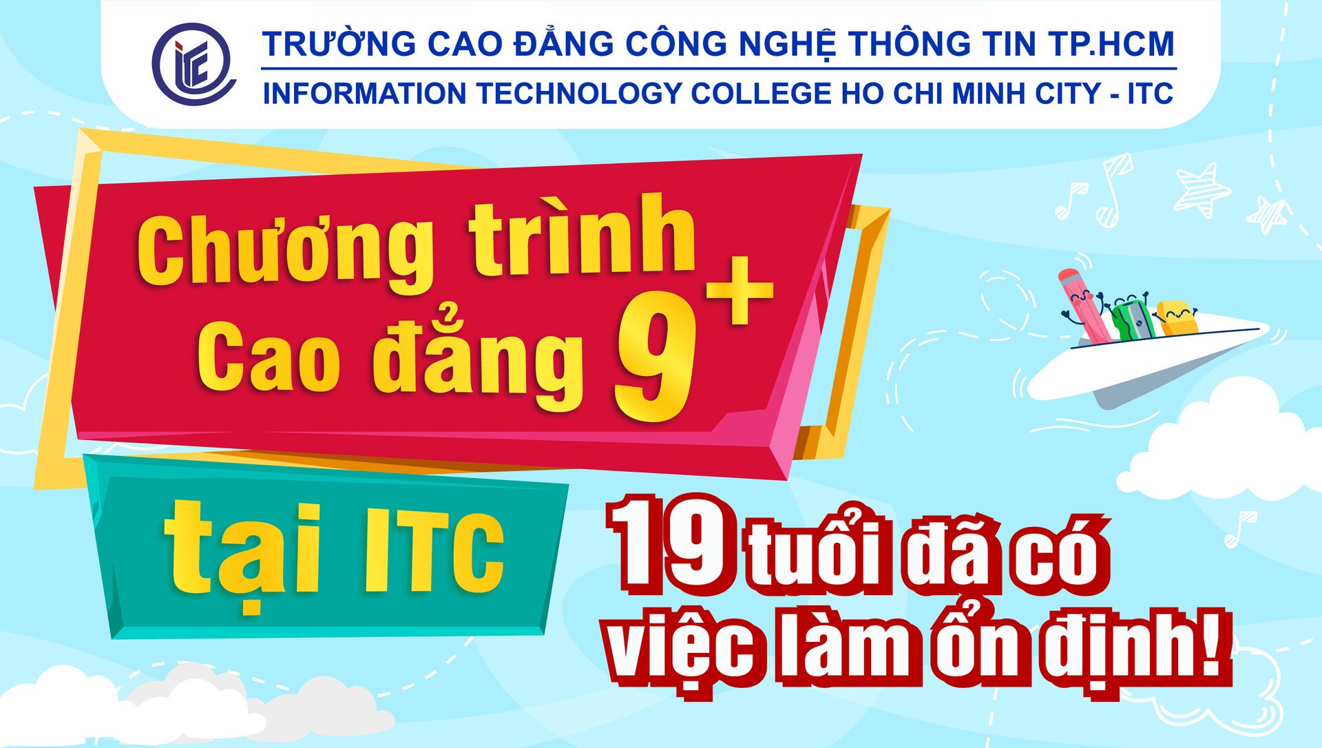 Chương trình Cao đẳng 9+ tại ITC, 19 tuổi đã có việc làm ổn định!