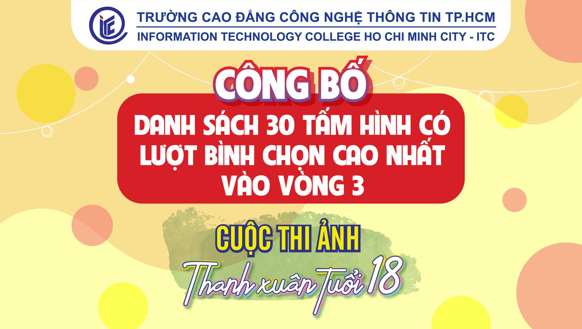 Công bố 30 ảnh có lượt bình chọn cao nhất bước vào vòng 3 Cuộc thi ảnh “Thanh xuân tuổi 18”